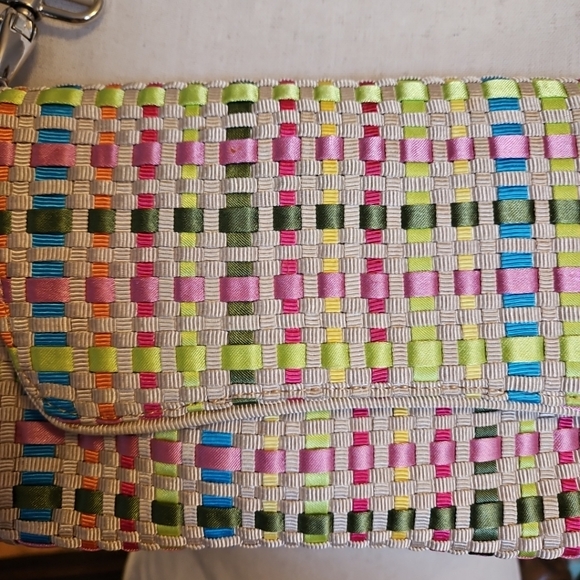 The Sak Clutch with Removable Strap Braided Ribbon Pattern - Picture 2 of 6